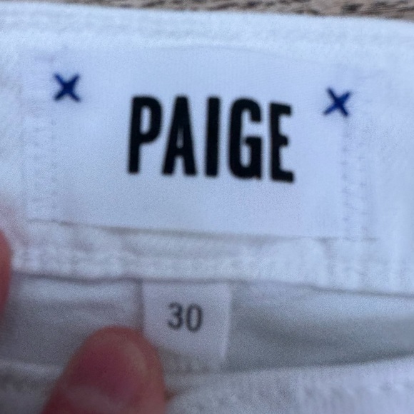 Paige Anthropologie Nellie White Frayed Hem Culottes Cropped Ankle Jeans sz 30 - Picture 13 of 16